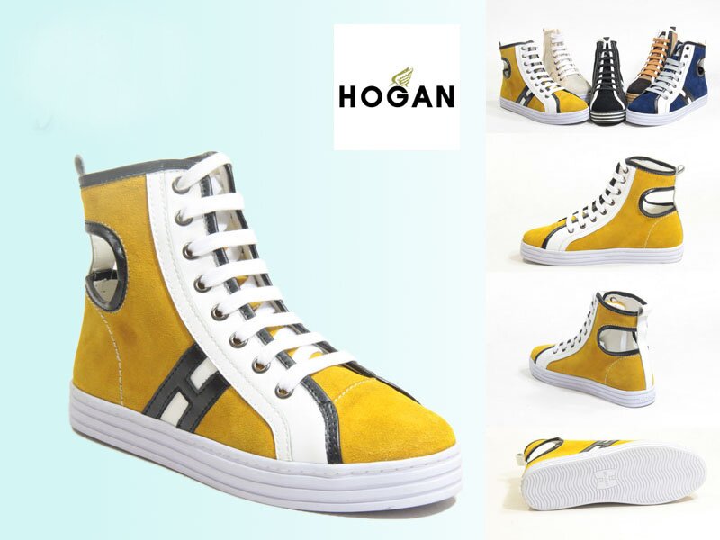 Scarpe Hogan Outlet Rebel Donne, giallo, bianco